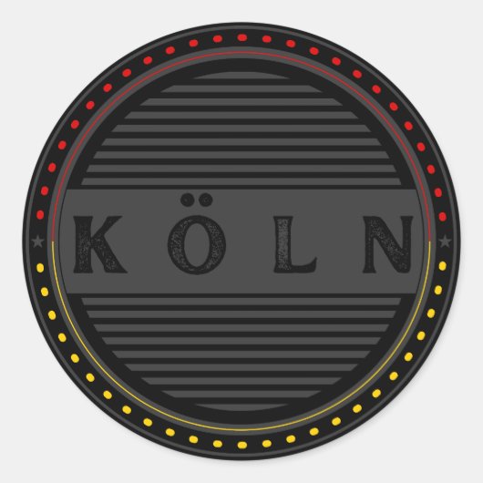 Köln City Pride Emblem – German Identity ラウンドシール (正面)