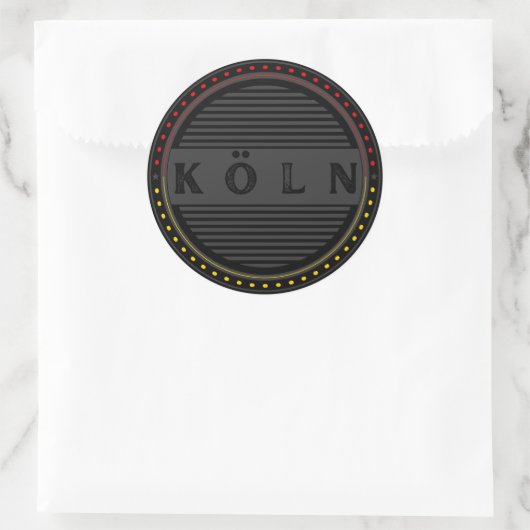 Köln City Pride Emblem – German Identity ラウンドシール (バッグ)