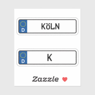 Koln kennzeichen,ドイツ自動車免許プレート シール