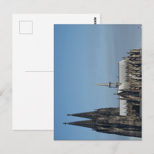 Kölner Dom in der Seitenansicht im Morgenlicht ポストカード (正面/裏面)