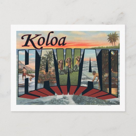 Koloa, HawaiiLarge Letter ScenesKoloa, HI ポストカード (正面)