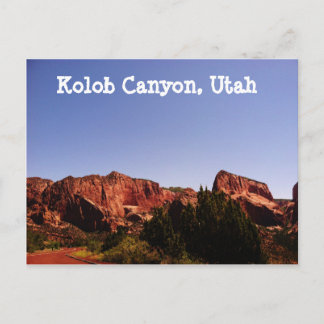 Kolob Canyon, Utahはがき – 美しい風景 ポストカード