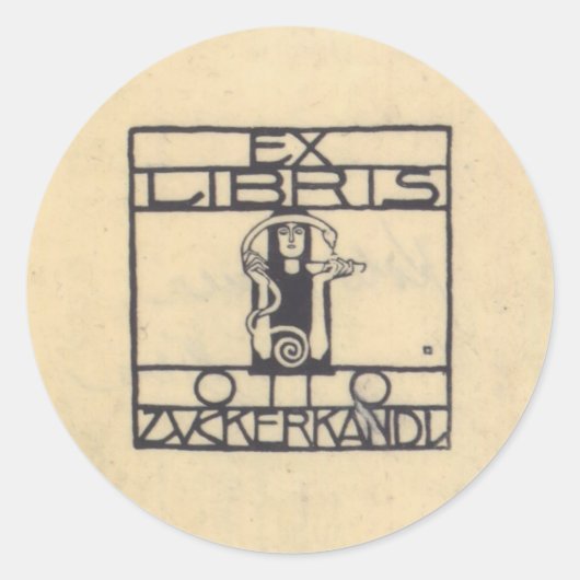 Koloman Moser – オットー・ズッカーカンドのExlibris ラウンドシール (正面)