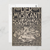 Koloman Moser – オペラのスコアのエンベロープ ポストカード (正面/裏面)