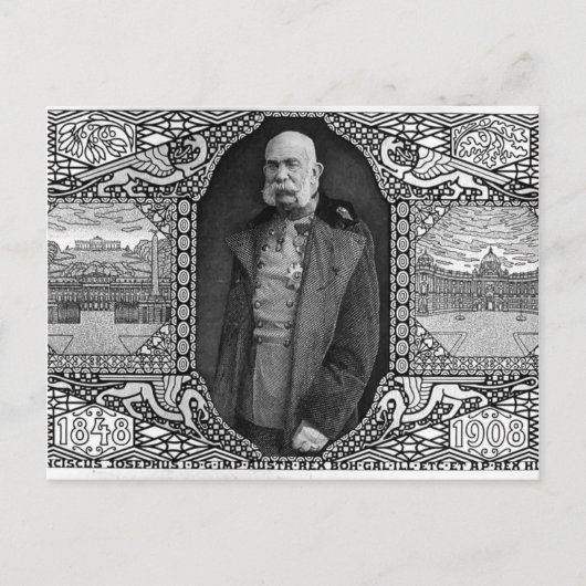 Koloman Moser – フランツ・ヨセフ皇帝とハガキ ポストカード (正面)
