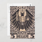 Koloman Moser – 郵便郵便のための切手デザイン ポストカード (正面/裏面)