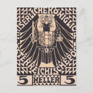 Koloman Moser – 郵便郵便のための切手デザイン ポストカード