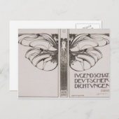 Koloman Moser - Ewart Felicie Jugendschatzシール ポストカード (正面/裏面)