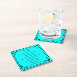 Kölsches Grundgesetz – Köln Cologne Jugendstil スクエアペーパーコースター