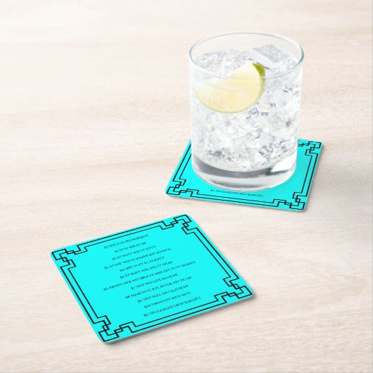 Kölsches Grundgesetz – Köln Cologne Jugendstil スクエアペーパーコースター (インサイチュ)