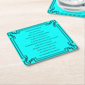 Kölsches Grundgesetz – Köln Cologne Jugendstil スクエアペーパーコースター (アングル)