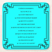 Kölsches Grundgesetz – Köln Cologne Jugendstil スクエアペーパーコースター (正面)