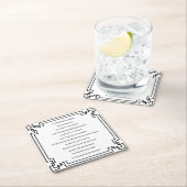 Kölsches Grundgesetz – Köln Cologne Jugendstil スクエアペーパーコースター (インサイチュ)