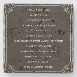 Kölsches Grundgesetz – Köln Cologne Jugendstil ストーンコースター