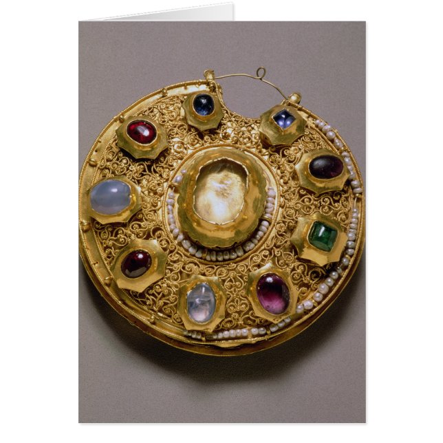 Koltの円形浮彫り、金ゴールドは真珠と置きました (正面)