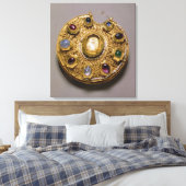 Kolt medallion、真珠と金ゴールドセット キャンバスプリント (インサイチュ (寝室))