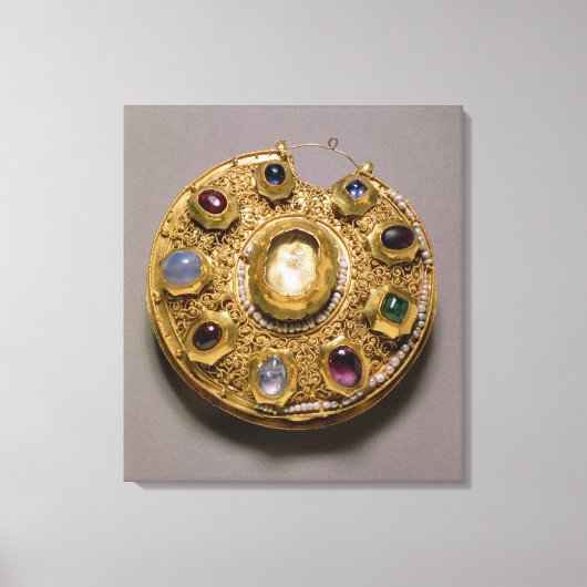 Kolt medallion、真珠と金ゴールドセット キャンバスプリント (正面)