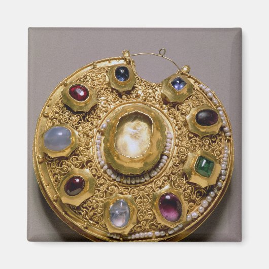 Kolt medallion、真珠と金ゴールドセット マグネット (正面)