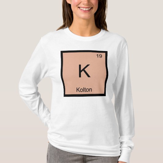 Kolton 化学元素周期表 tシャツ (正面)