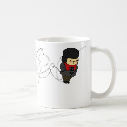 KolyaおよびMelaniyaのスケートで滑るのマグ コーヒーマグカップ (右)