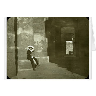 Kom Omboの寺院、エジプトの早い1900年代の女性