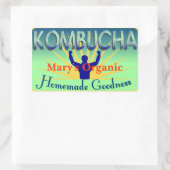 Kombucha Label カスタマイズ Your Own 長方形シール (バッグ)