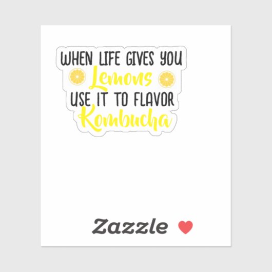 KombuchaLemons-Vinylステッカー シール (シート)