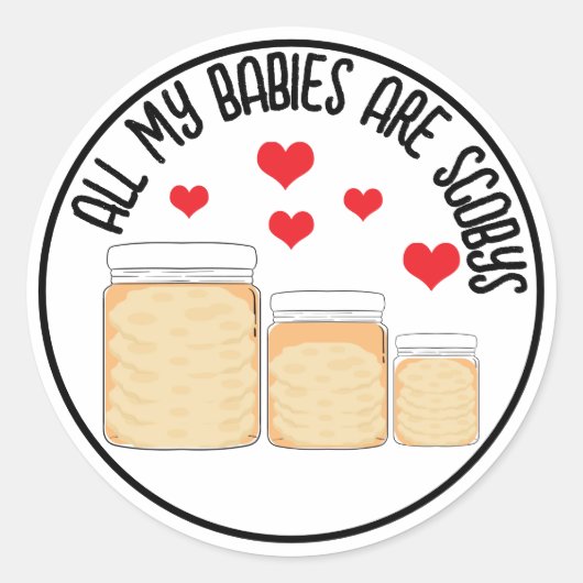 KombuchaScoby-CustomStickers ラウンドシール (正面)