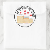 KombuchaScoby-CustomStickers ラウンドシール (バッグ)