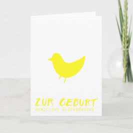 Kommt ein Vogel geflogen: Glückwünsche zur Geburt カード