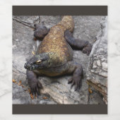 Komodo Dragon Rustic Terrain ワインラベル (シングルラベル)