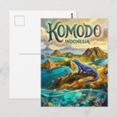 Komodo National Park Indonesia ポストカード (正面/裏面)