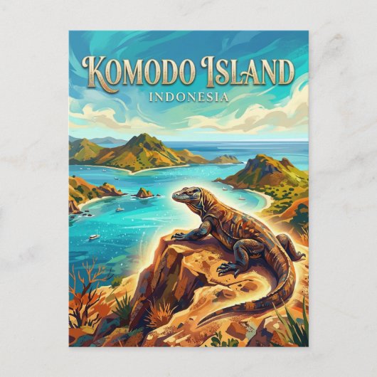 Komodo National Park Indonesia ポストカード (正面)