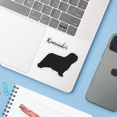 Komondor犬はシルエットのビニールシール シール (ノートパソコンとiPhone)