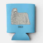 Komondor dog cartoon illustration  缶クーラー (裏面)