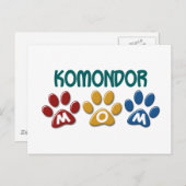 KOMONDOR Mom Paw Print 1 ポストカード (正面/裏面)