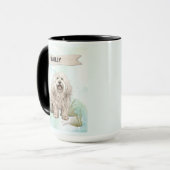 Komondor Watercolor Personalized Dog マグカップ (正面左)