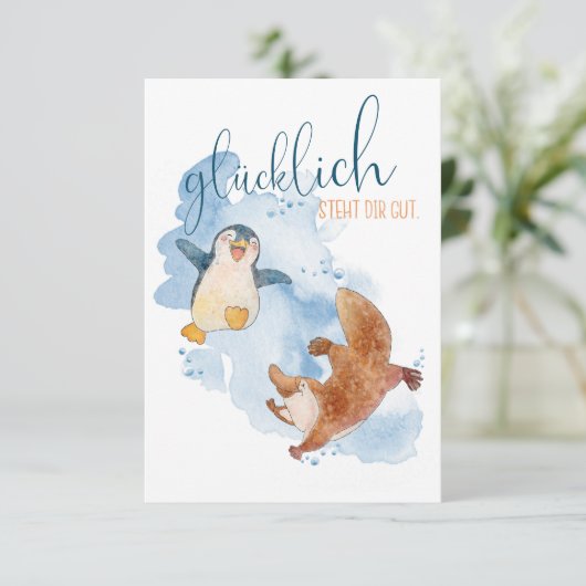 Komplimentkarte glücklich steht dir gut (スタンド正面)