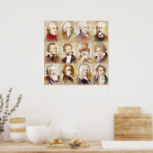 Komponisten – モーツァルト、バッハ、ベートーヴェンとミール! ポスター (キッチン)