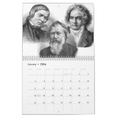 Komponisten-Kalender, 12 Composers-12 Combinations カレンダー (1月 2026)