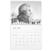 Komponisten Kalender - Composers Calendar カレンダー (3月 2026)