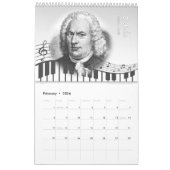 Komponisten Kalender - Composers Calendar カレンダー (2月 2026)
