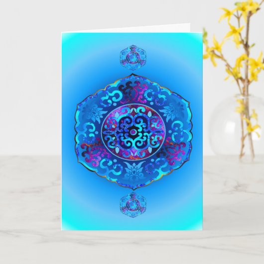 Konaの青の挨拶状 カード (黄色い花)