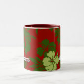 Konaはハワイのクリスマスの赤を時間を計ります ツートーンマグカップ (中央)
