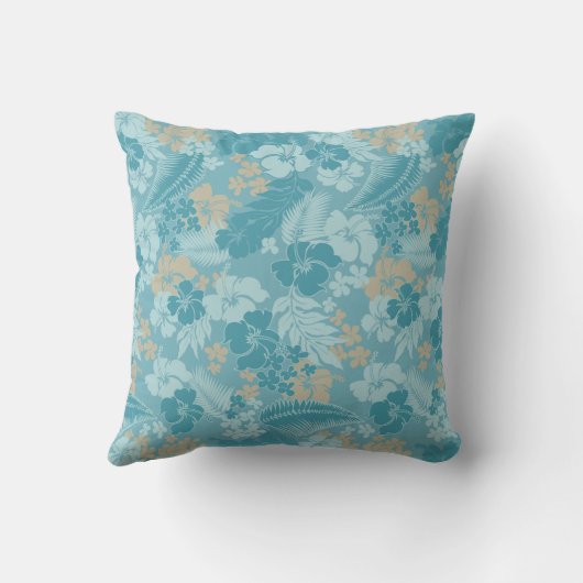 Kona湾のハワイアンのハイビスカス クッション (裏面)