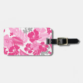 Kona湾のハワイアンのハイビスカス ラゲッジタグ (正面横)