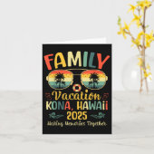 Kona Hawaii Beach Family Summer Vacation 2025  カード (黄色い花)