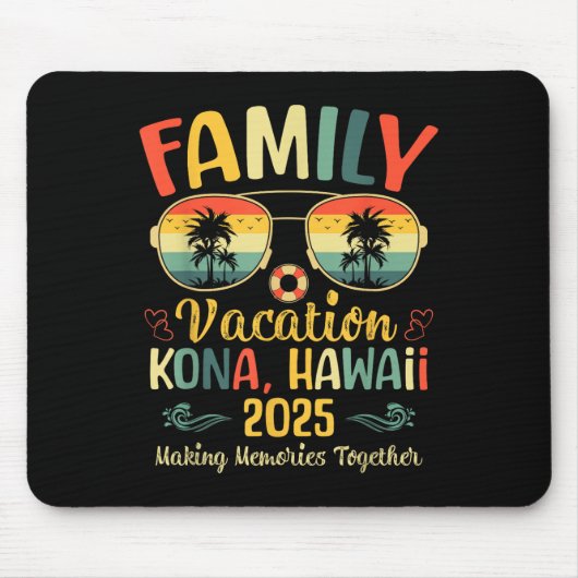Kona Hawaii Beach Family Summer Vacation 2025  マウスパッド (正面)