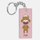 Kona the Sock Monkey Acrylic Keychain キーホルダー (正面左)