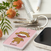 Kona the Sock Monkey Acrylic Keychain キーホルダー (正面右)
